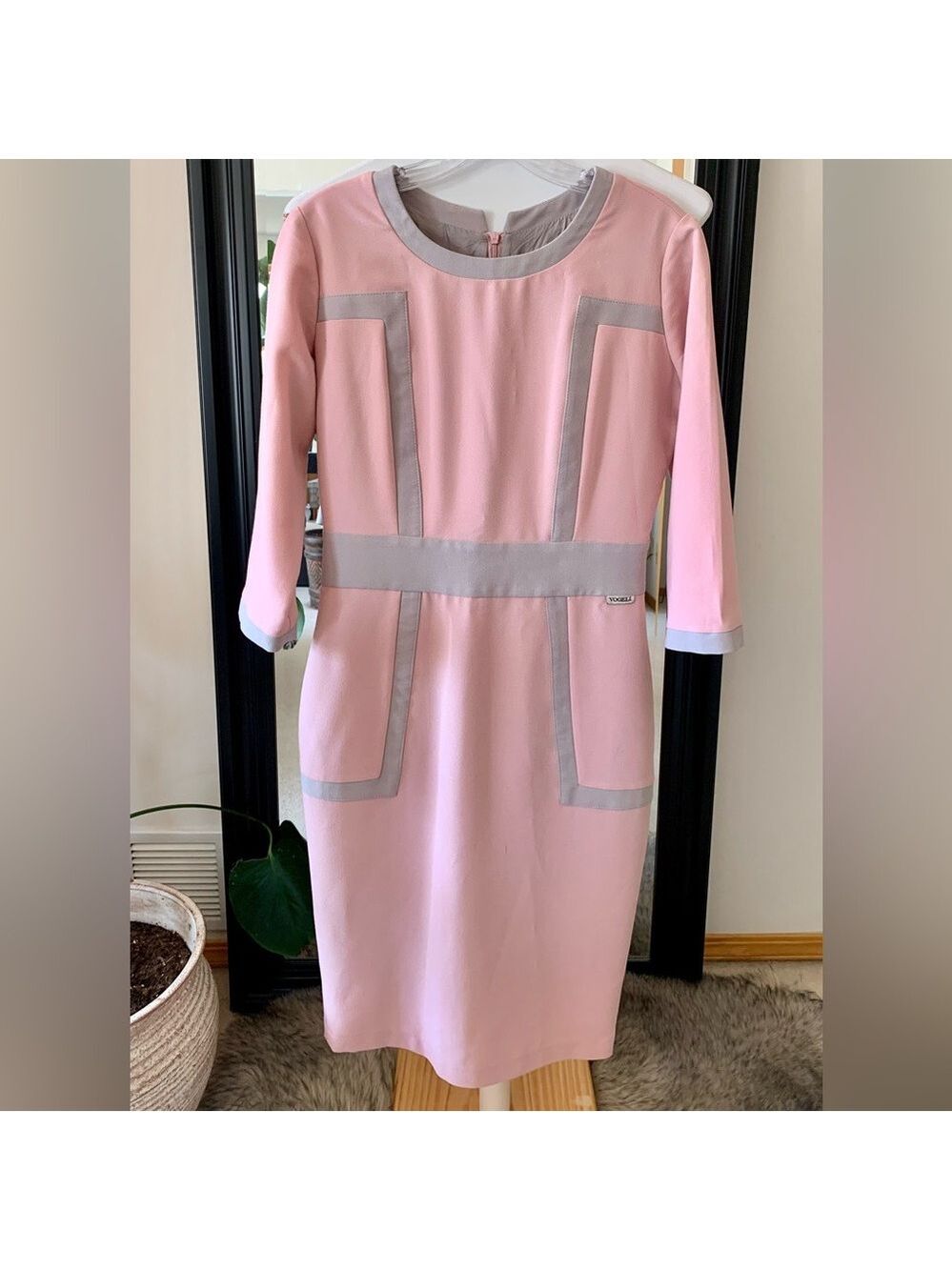 VOGELI House Of Fashion Pink & Gray Dress